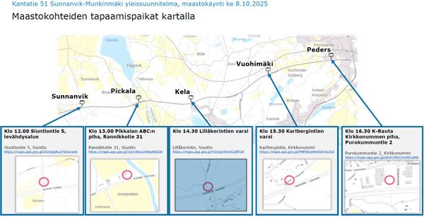 Kt 51 parantaminen välillä Sunnanvik-Munkinmäki - Maastopäivä